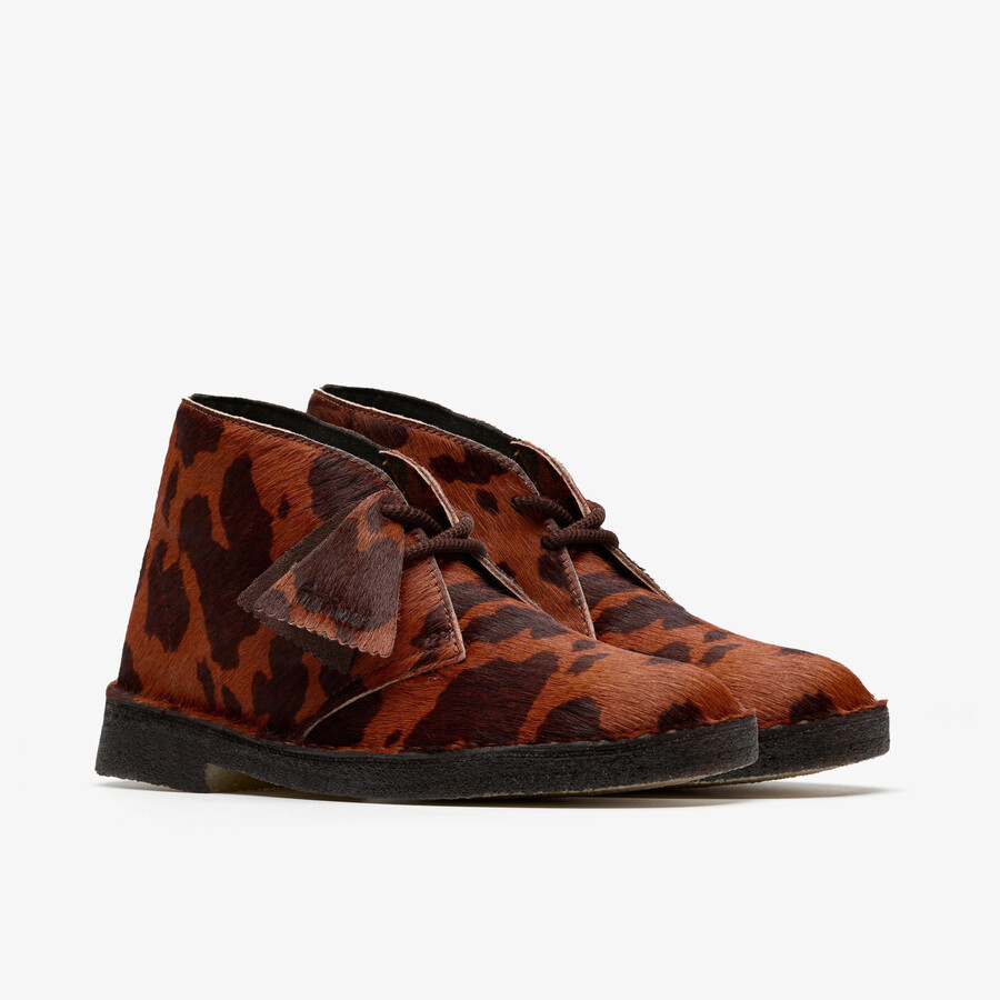 desert boot. - bruine koeienprint.